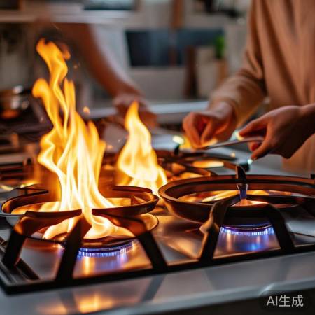 五环猛火燃气灶，高效环保
