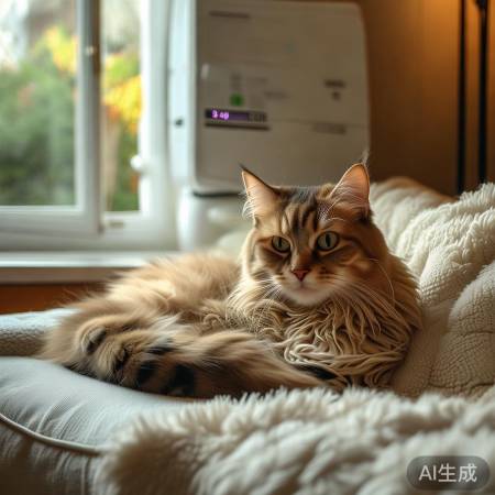 空调23-25度，猫咪不感冒