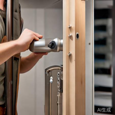 确保门框平整，锁体牢固