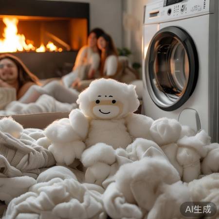 棉花娃娃烘干，生活美好细节