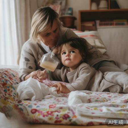 孩子发烧，通风补水，鼻血止血就