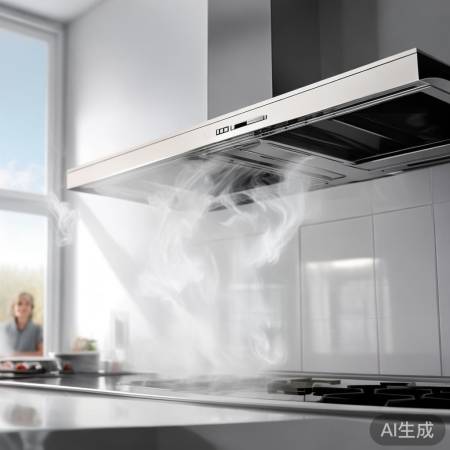 安装油烟机，连接紧密防倒灌，定