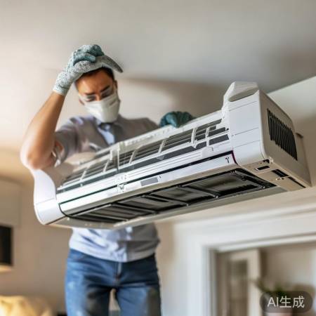 空调定期清洁，防尘除杂