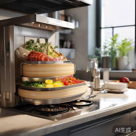 “金帝集成灶蒸箱，厨房新宠儿”