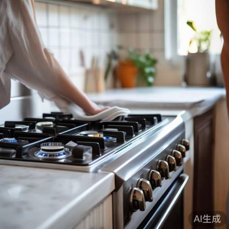 灶台清洁，安全使用燃气