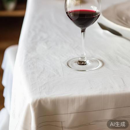 “白色桌布，简约添艺术”