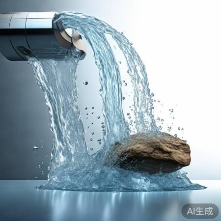 水流截断，形成高压区