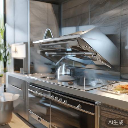 长虹玻璃灶吸油烟，厨房清新又方