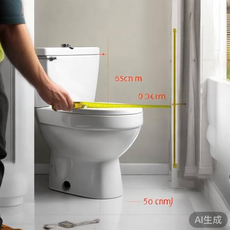 测量马桶尺寸,留50cm空间