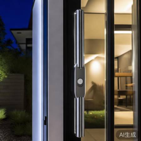 户外指纹锁拉手设计新颖