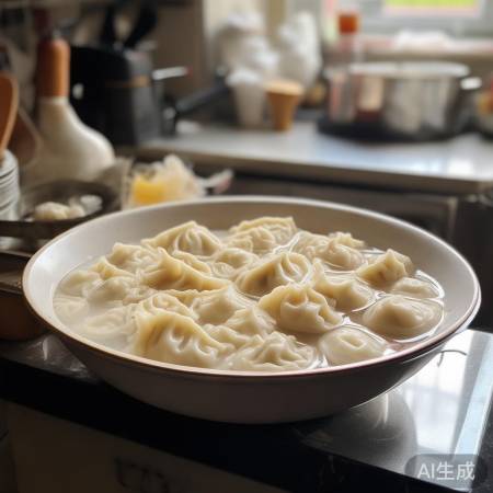 饺子泡温水暖身防粘连