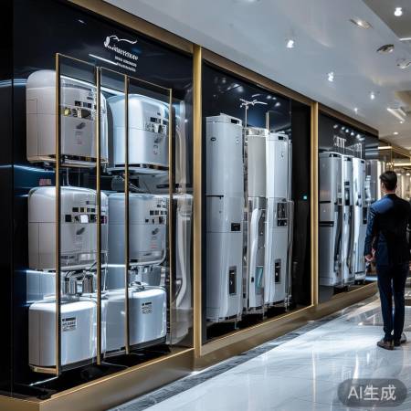 高端家电卖场，壁挂炉品质保障