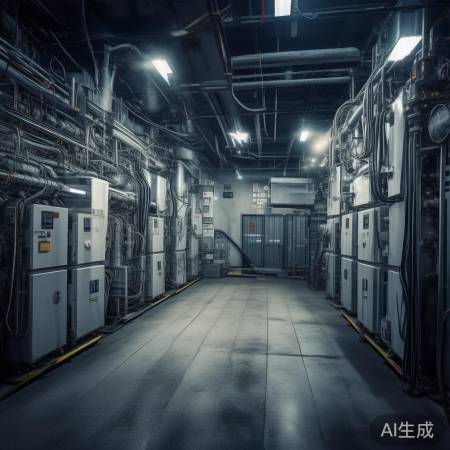 中央空调机房，设备密集，能耗巨