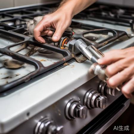 燃气灶打不着火，检查软管和点火