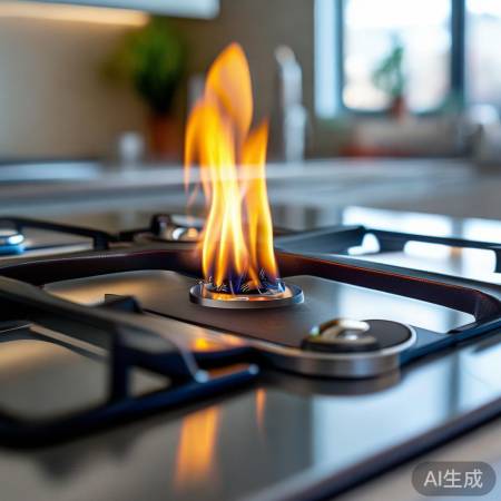 燃气灶一键点火，时尚现代风格