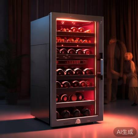 红酒柜操作简便，氛围感十足