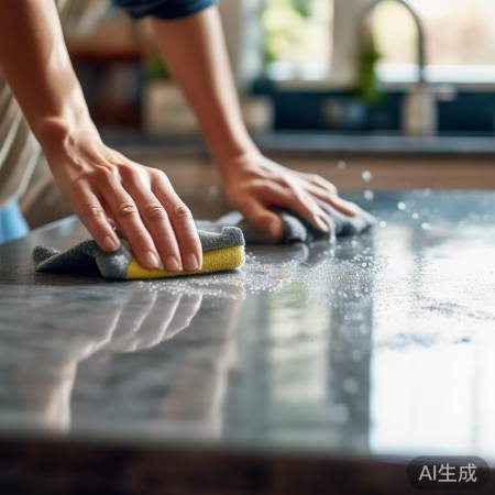 轻柔擦桌，勿用力过猛