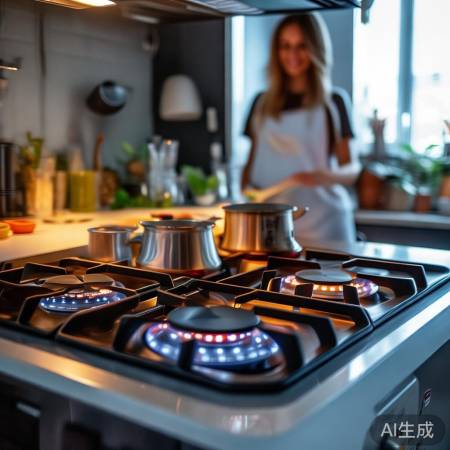 双灶燃气灶，烹饪效率高