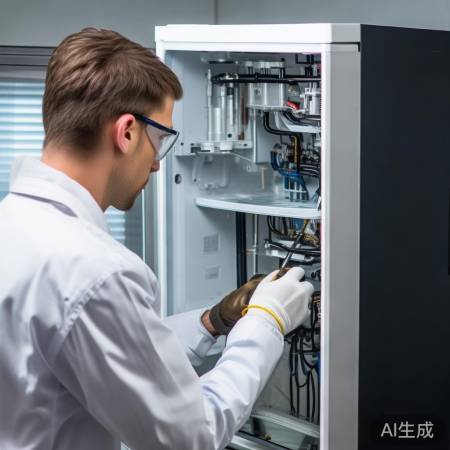 冰箱管道组装完成