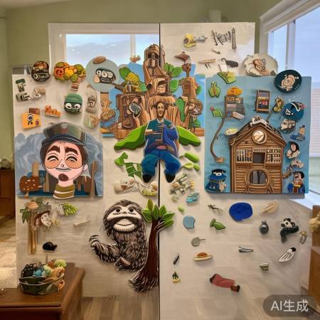 冰箱贴重现欢乐场景