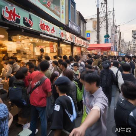 霸王茶姬新店开业，人潮涌动