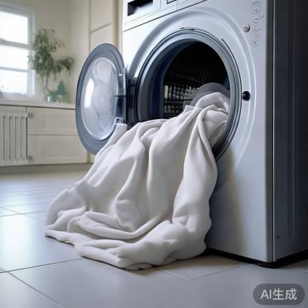 勿将大件衣物入洗衣机