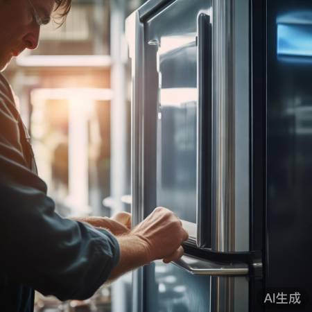 调整门与冰箱框接触紧密