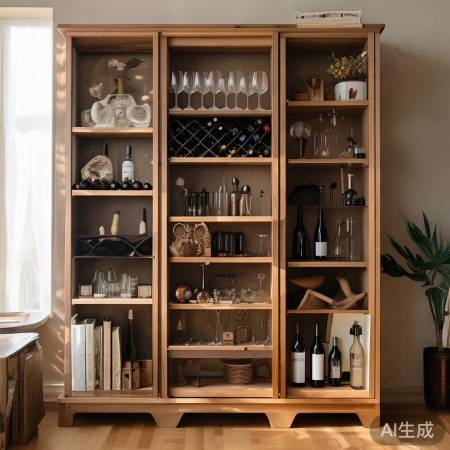 酒柜装饰：红酒杯点缀个性