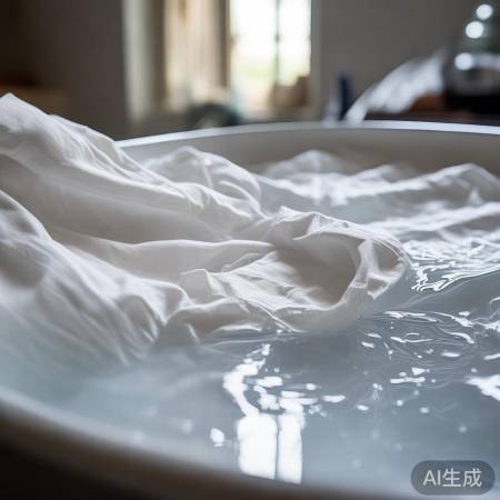 棉衣温水浸泡去污