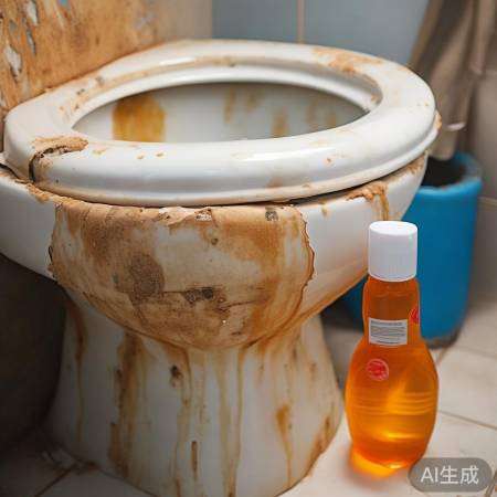 “勿用强酸碱清洁马桶”