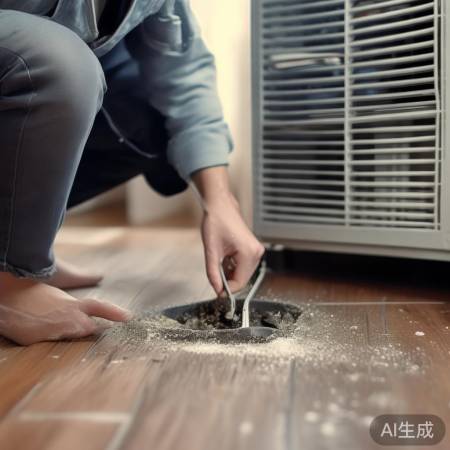 检查空调排水管，清理异物