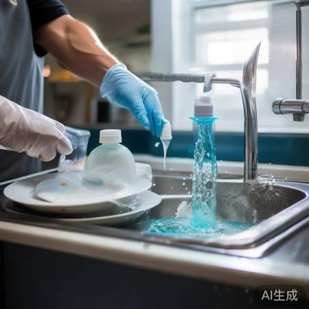 清洁剂喷洒去油污