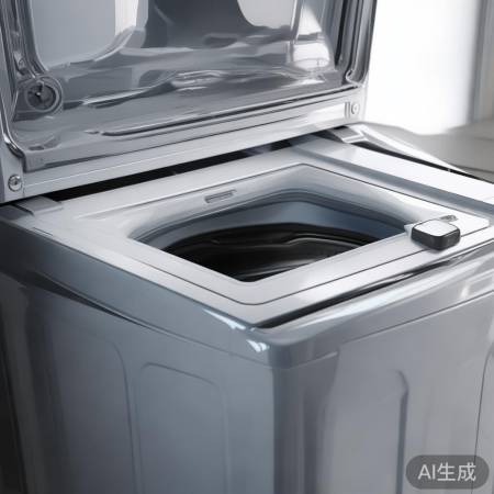 洗衣机盖一按开，记得关门防漏水