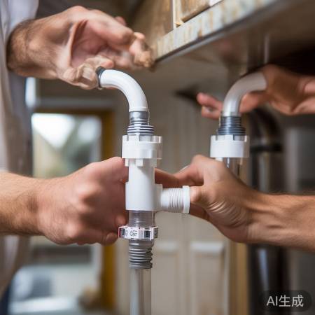 找到冷水管三通接口