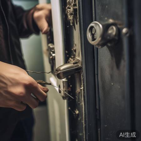 门锁卡住,细铁丝解忧