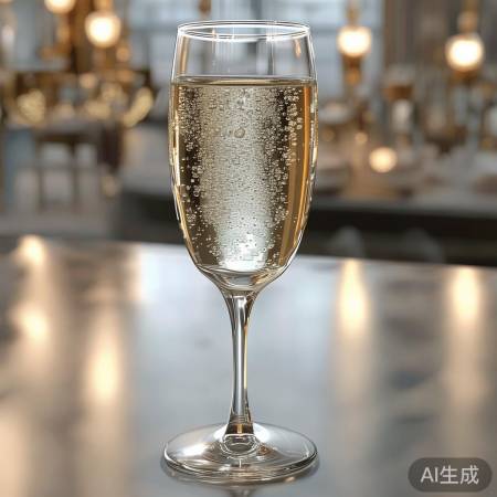 香槟杯,细长气泡杯